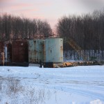 One of the many injection wells used to dispose of horizontal frack wastes in Michigan, the Slowinski injection well in Kalkaska County. Photo by LuAnne Kozma.